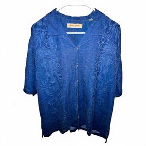 Tommy Bahama Royal Blue Patterned Shirt